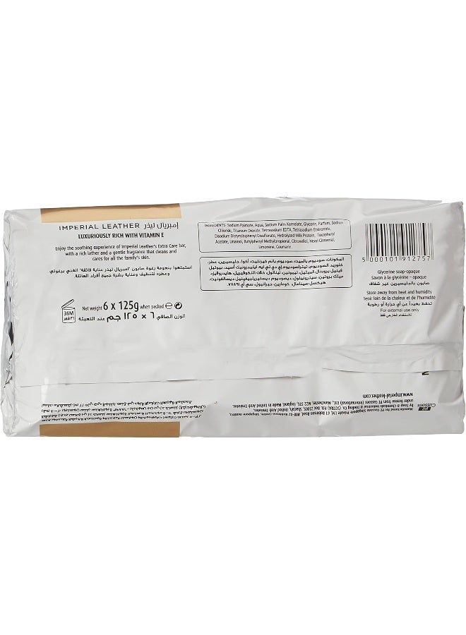 Imperial Leather Extra Care Soap Family Pack - 6 White Bars (125g each) - Image 2